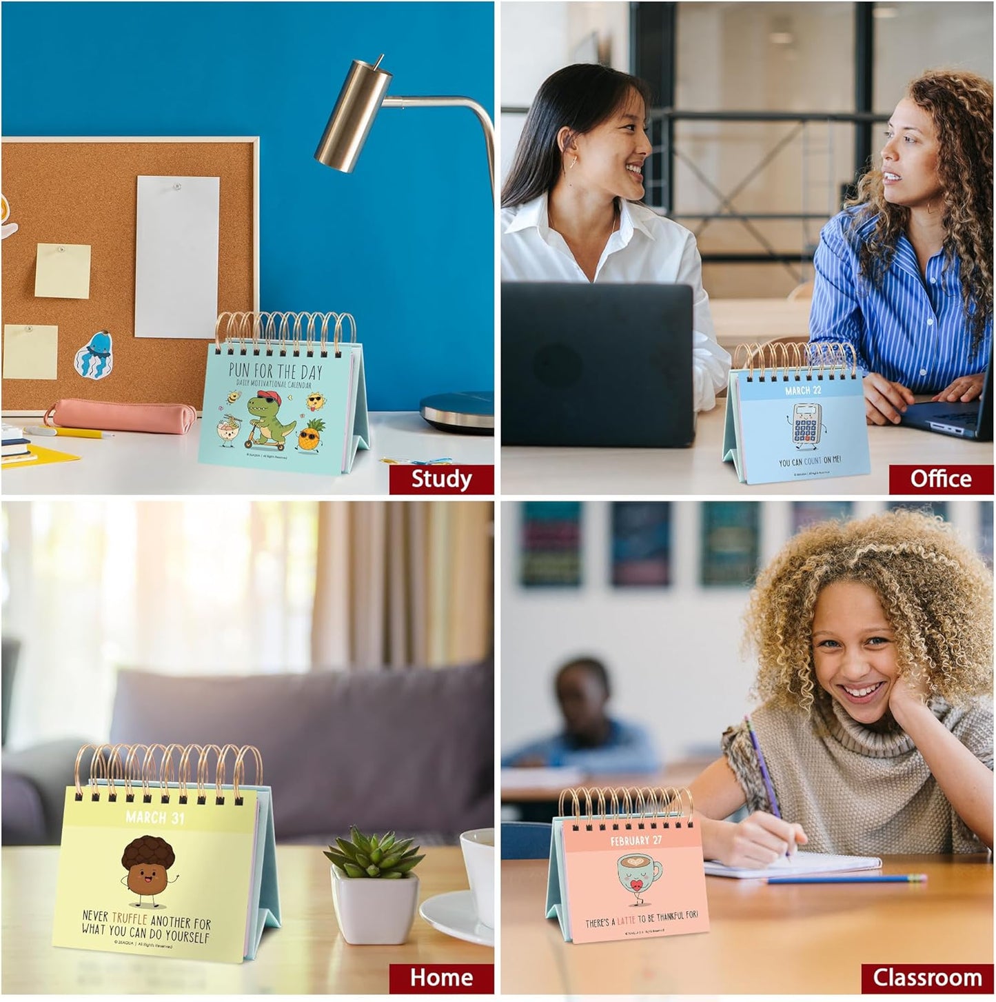 2026 Funny Pun Flip Calendar - Daily Tear-Off Desk Calendar with 365 New Puns & Jokes - Humor Gift for Friends, Family, Coworkers - Punny Christmas Gift, Office & Home Decor