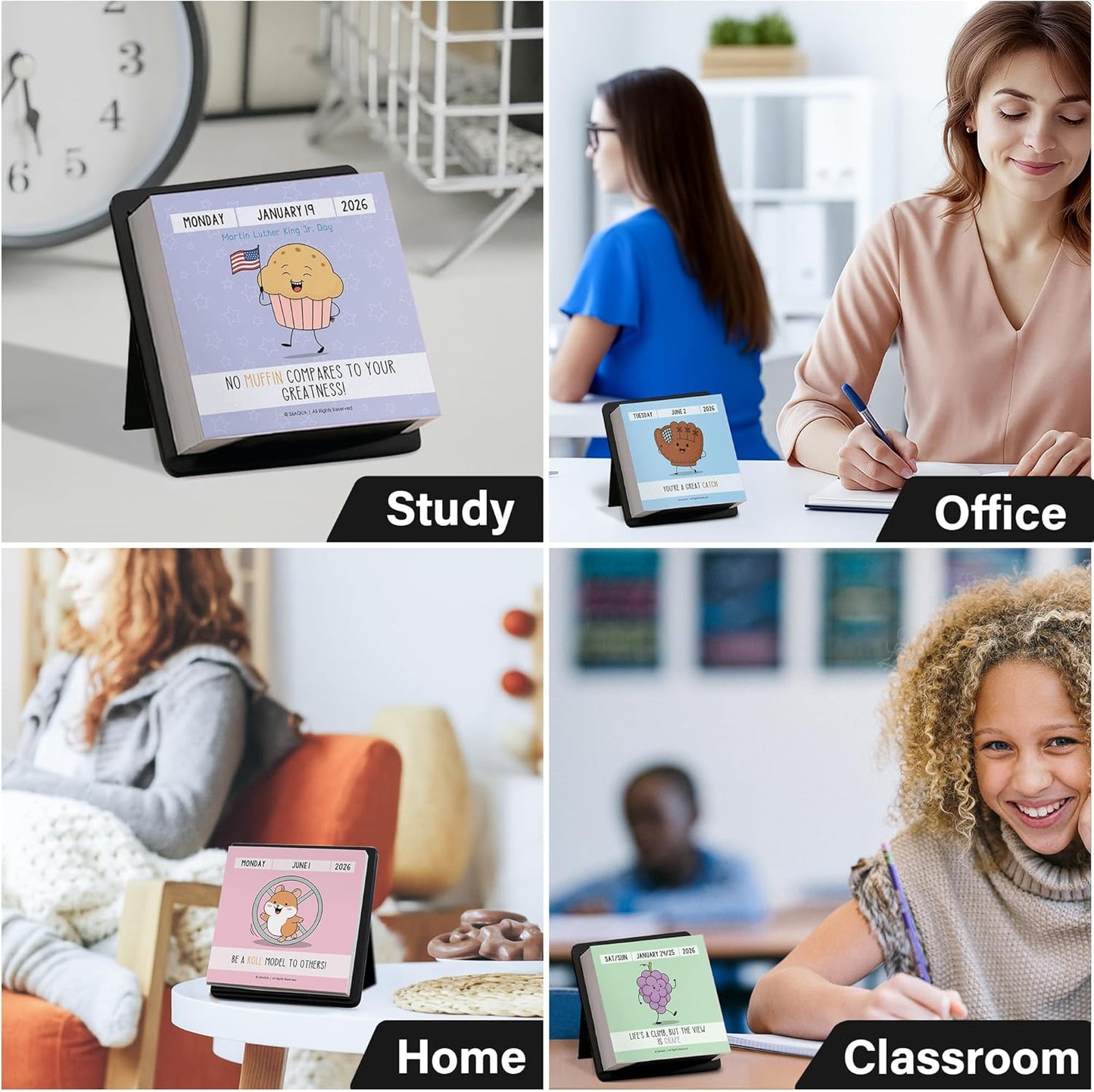 2026 Funny Pun Calendar – Daily Tear-Off Desk Calendar with 365 New Puns & Jokes - Humor Gift for Friends, Family, Coworkers - Punny Christmas Gift, Office & Home Decor