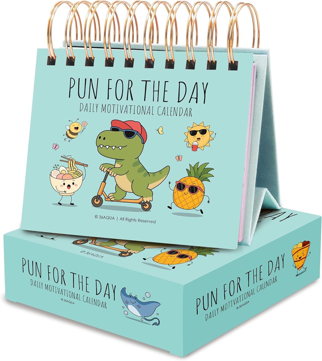 2026 Funny Pun Flip Calendar - Daily Tear-Off Desk Calendar with 365 New Puns & Jokes - Humor Gift for Friends, Family, Coworkers - Punny Christmas Gift, Office & Home Decor
